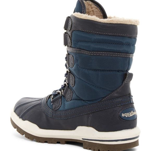Aquatherm Santana Canada 8 M Camp Waterproof Shearling Duck Boots Blue Winter - Picture 7 of 8